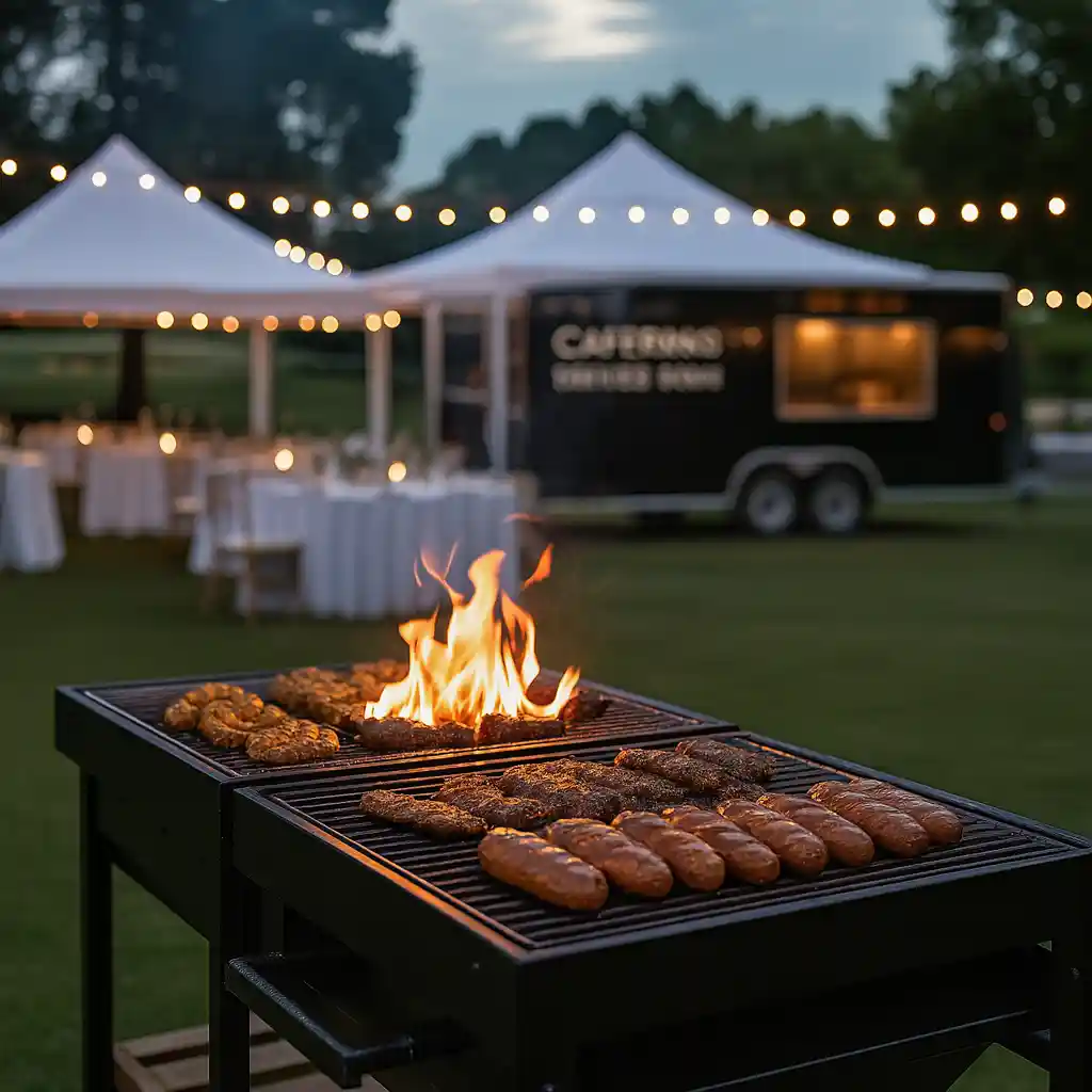 Professional BBQ catering setup for private parties and corporate events in Dubai