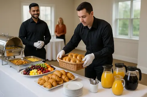 catering buffet displays