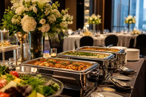 Private catering service in Dubai with gourmet food, elegant presentation, and personalized event dining.